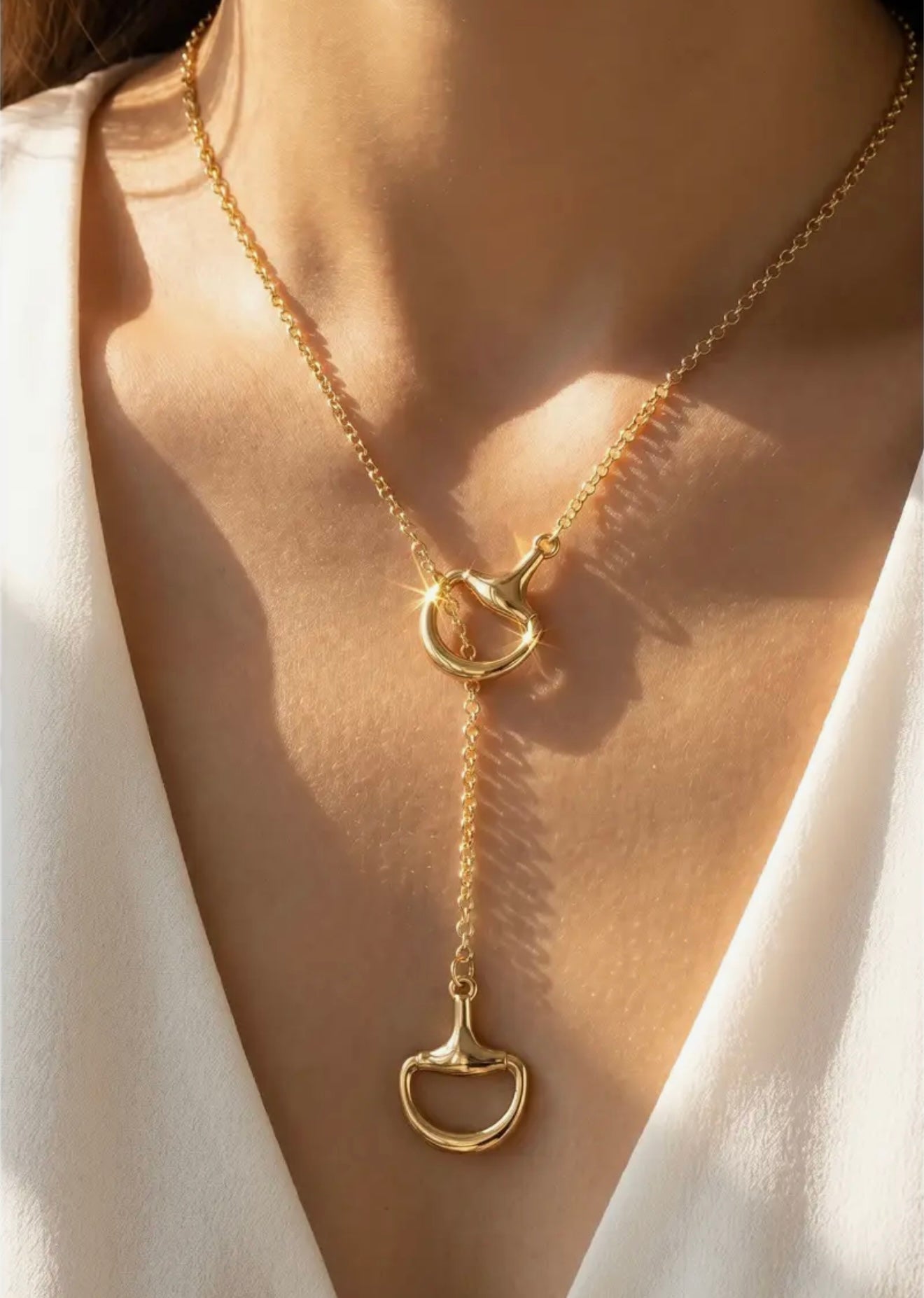 Hollis Lariat Necklace- Gold