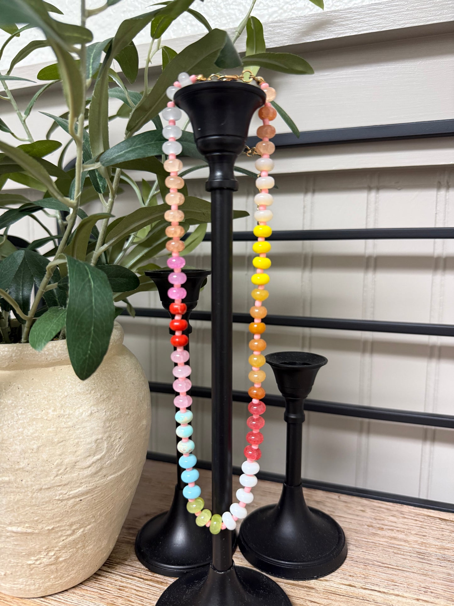 Lilah Necklace- Pink