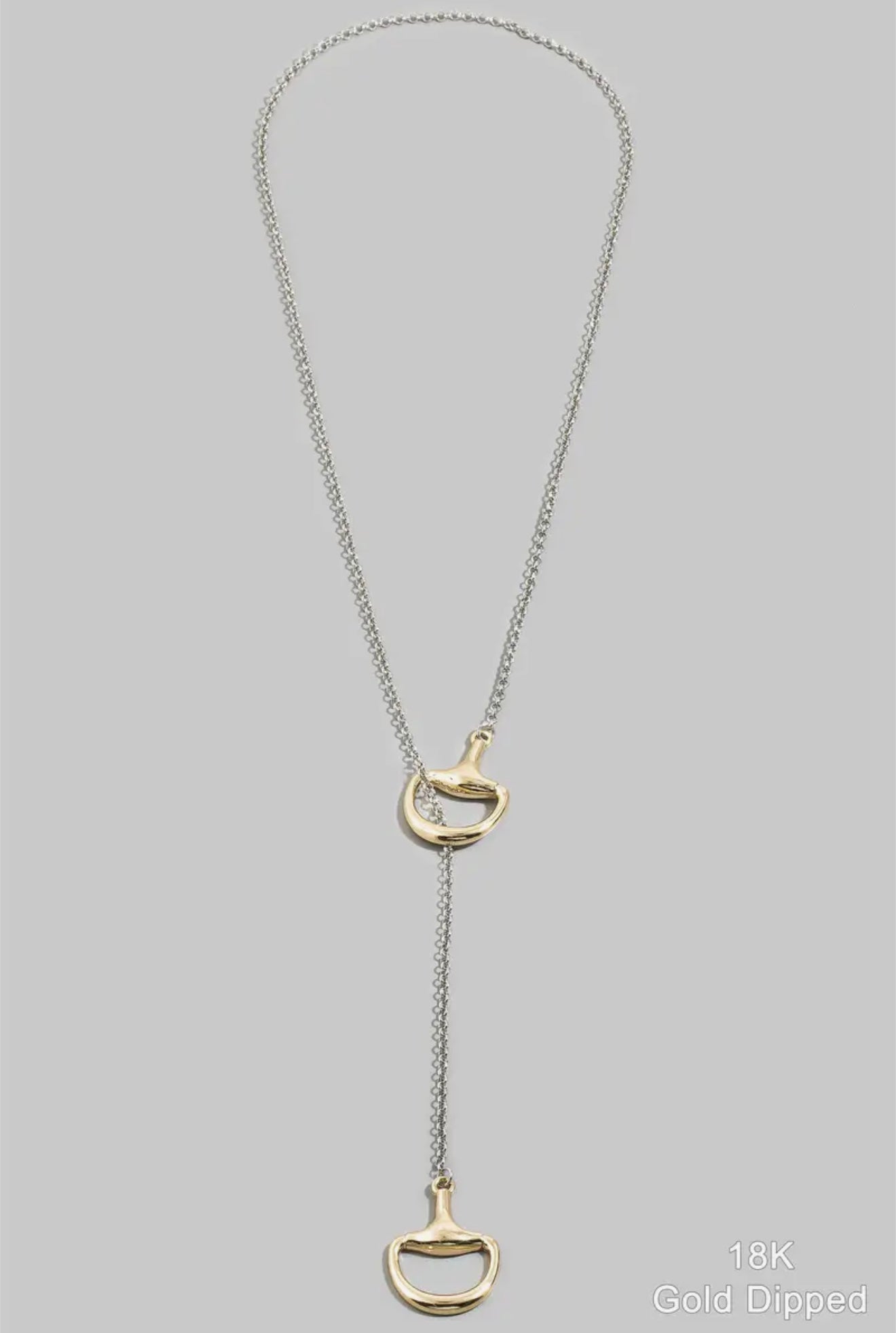 Hollis Lariat Necklace- Mixed Metal