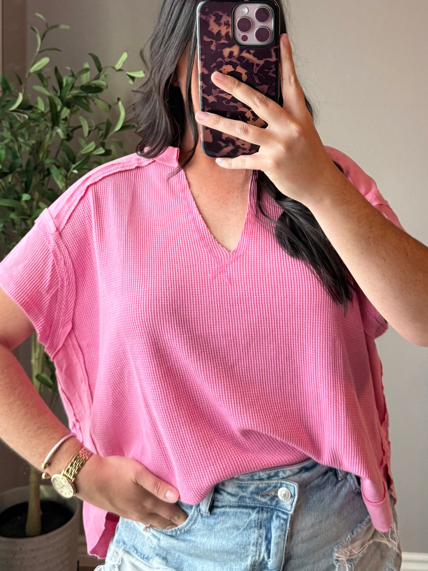 Isla Waffle Knit Top