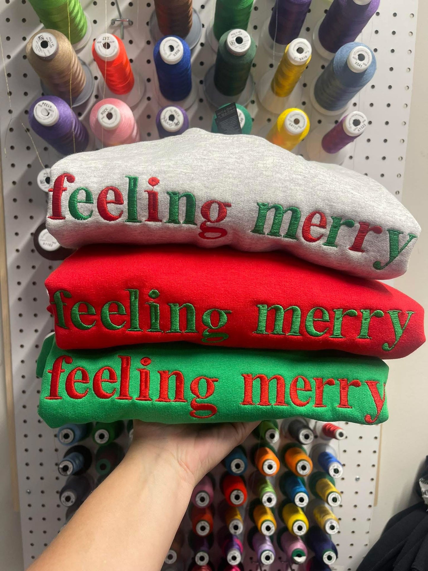*PRE-ORDER* Feeling Merry Embroidered Sweatshirt