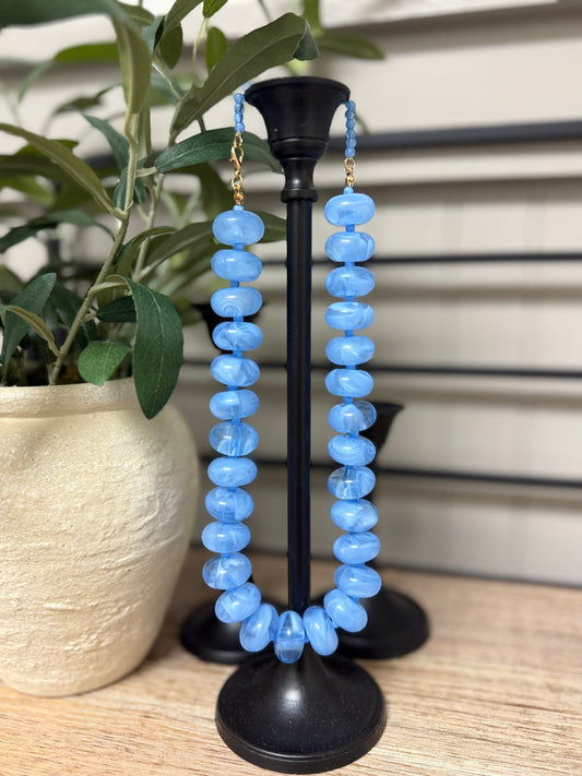Lani Beaded Necklace- Blue