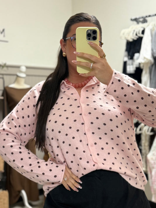Polly Cardigan- Pink