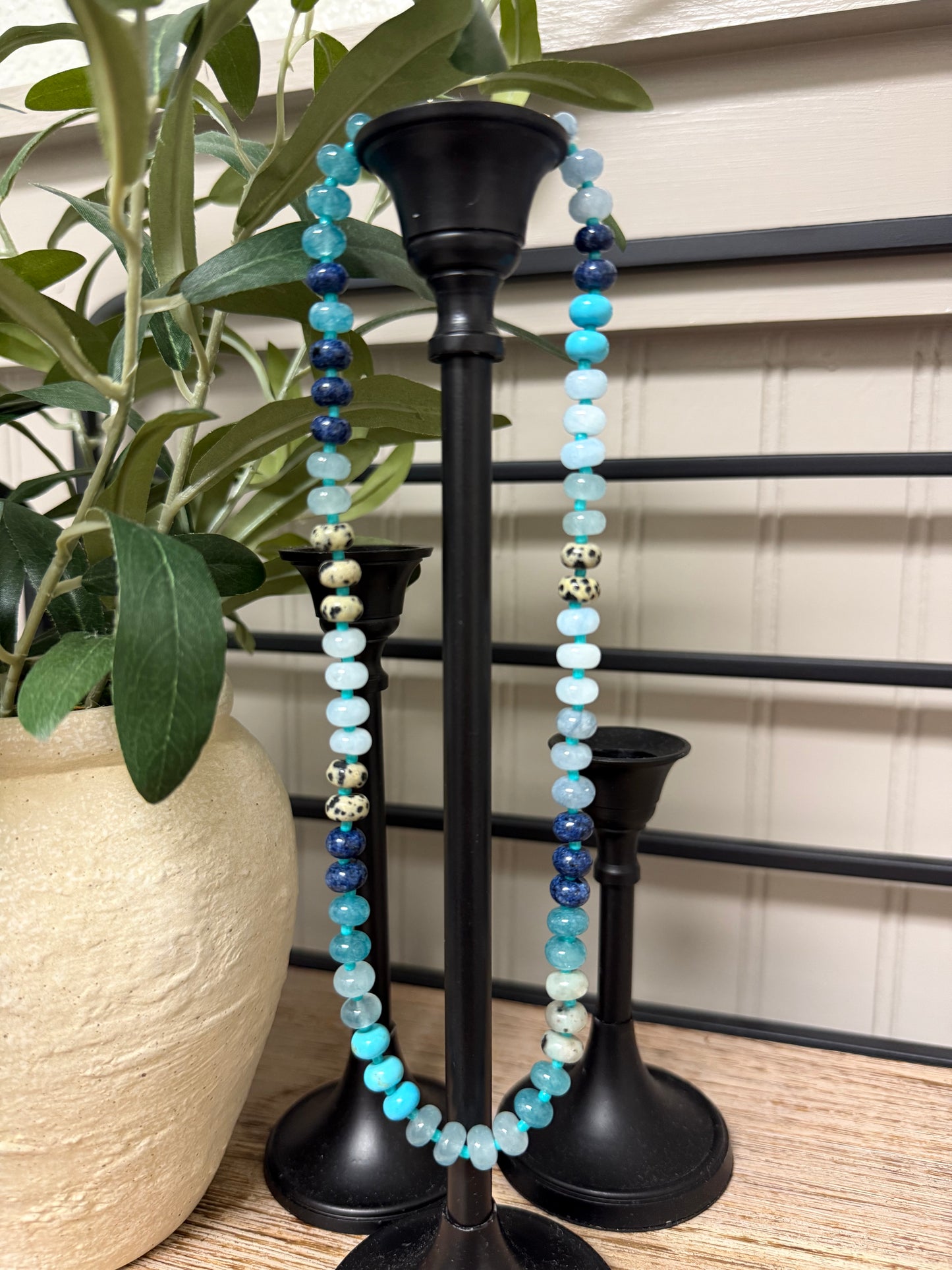 Lilah Necklace- Mixed Blue