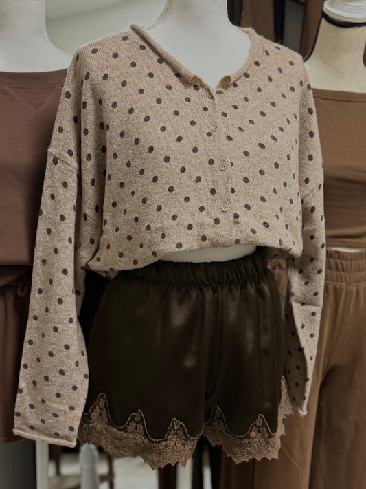 Polly Cardigan- Chocolate