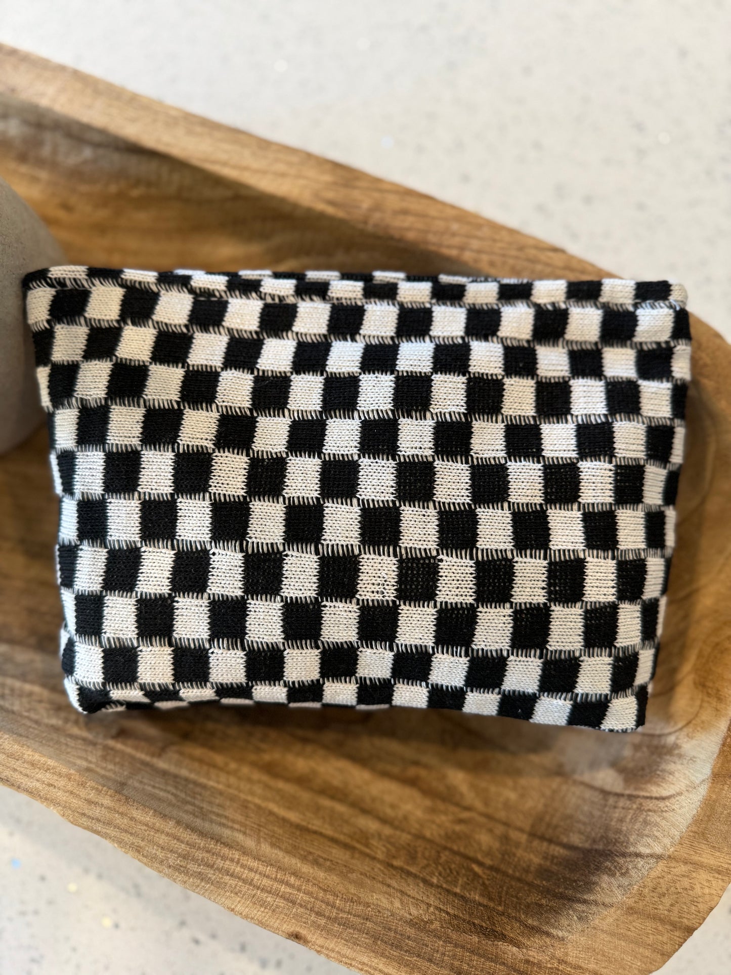 Catch-All Checkered Pouch