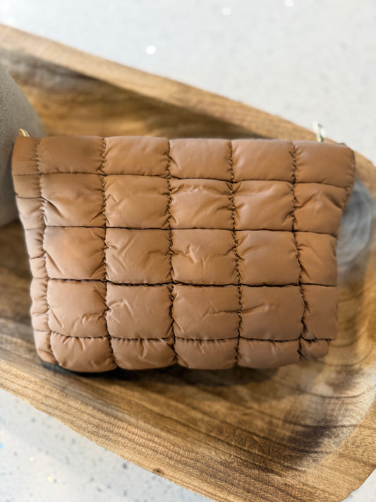 Mocha Quilted Pouch