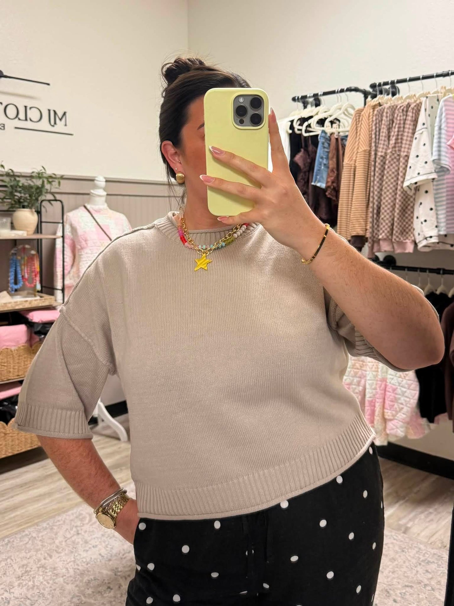 Autumn Top- Taupe