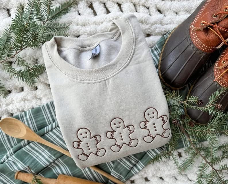 *PRE-ORDER* Gingerbread Embroidered Sweatshirt